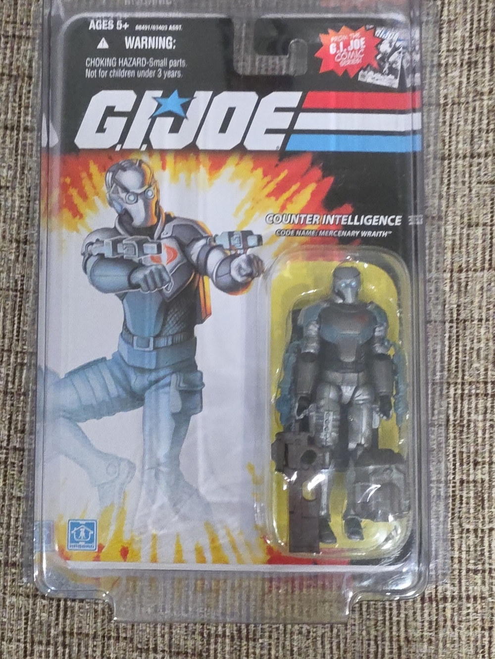 GI JOE 25TH ANNIVERSARY Mercenary Wraith Action Figure - Gray